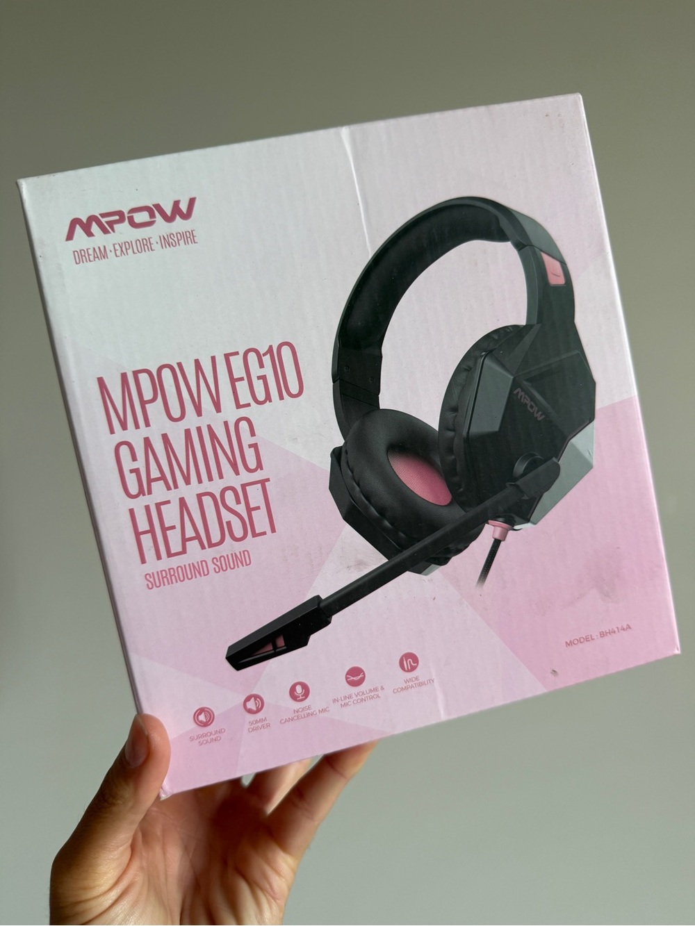 Brand new gaming headset mpow eg10 surround sound